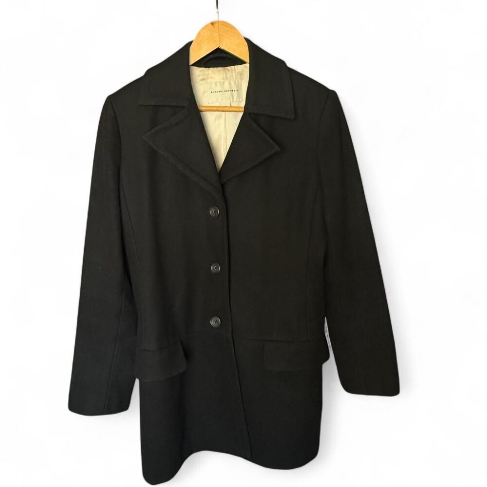Banana Republic Coat Single Breasted Car Coat Black M